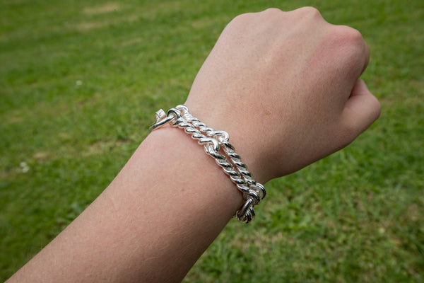 Twisted Wire Bit Bracelet - Double