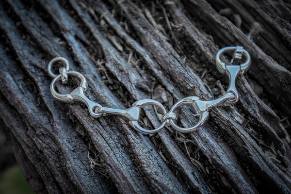 Snaffle Bit Bracelet - Sterling Silver - Medium