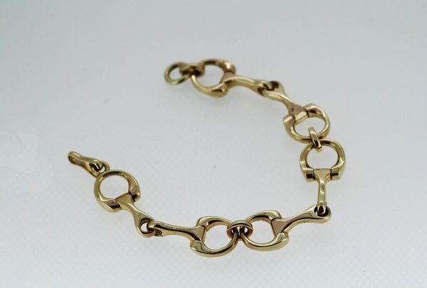 Snaffle Bit Bracelet - 9ct Rose or Yellow Gold - Small
