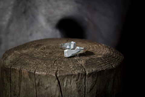 Nail Ring - Sterling Silver - Double