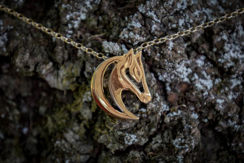 Horse Head Pendant - 9ct Gold