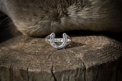 Horse Shoe Ring - Sterling Silver - Split Shank