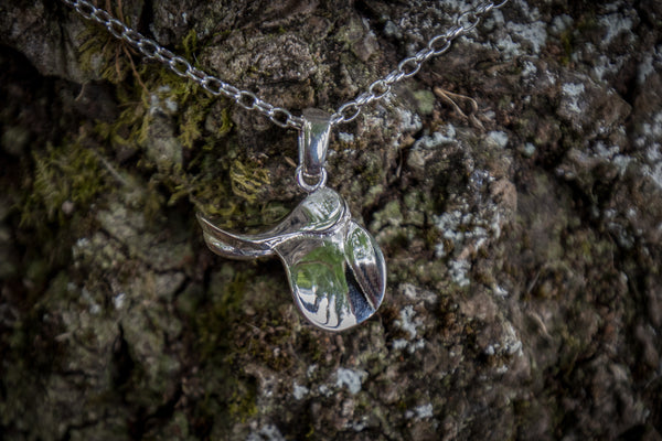 Jumping Saddle Pendant - Sterling Silver