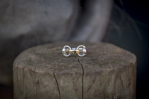 Snaffle Bit Link Ring - 9ct Gold