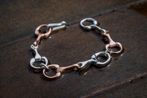 Snaffle Bit Bracelet - Two Tone - Small